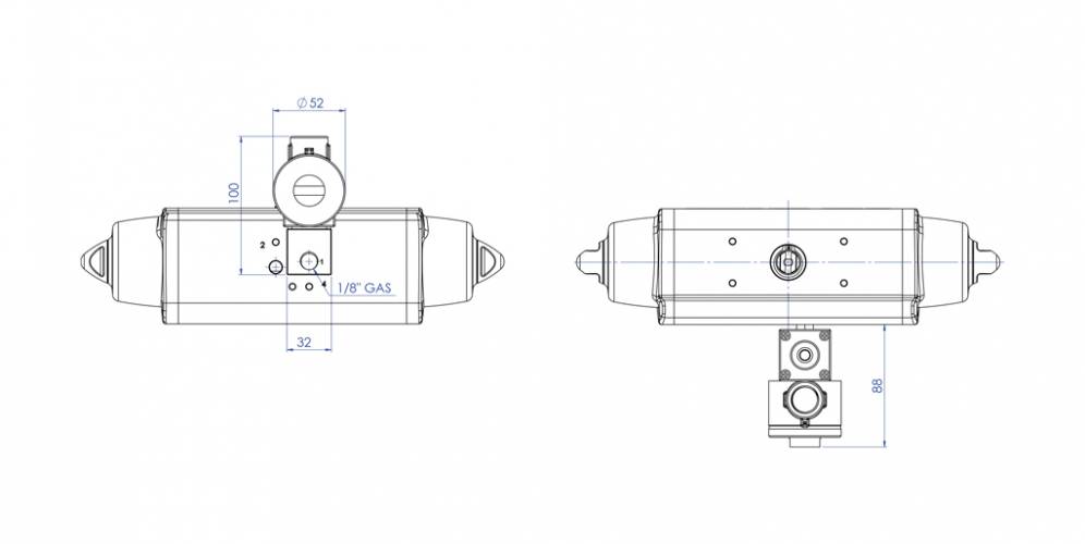 1/8”接口3/2 NC 电磁阀配线圈 ATEX II2GD Exd IIC T4-6