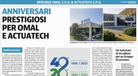 《布雷西亚日报》为OMAL发布的周年庆文章